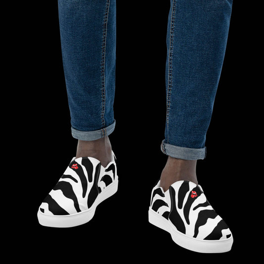 Animal Skin Men’s slip-on canvas shoes