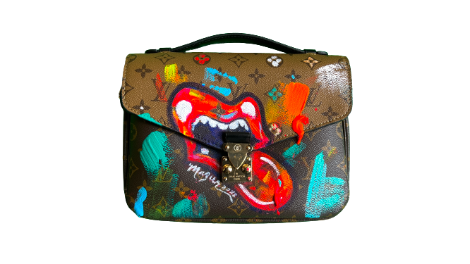 Louis Vuitton Pochette Métis / Original Ruby Mazur Mouth & Tongue Handbag