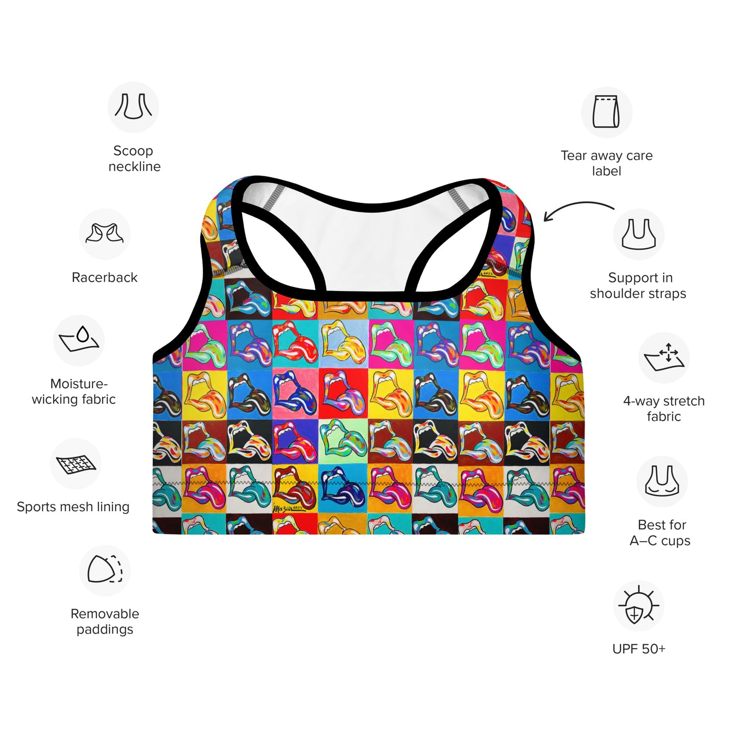 "20 LICKS" - Padded Sports Bra