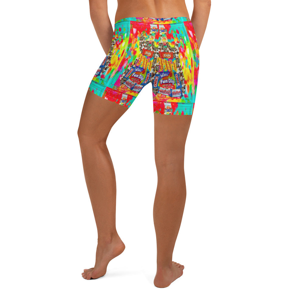 Hot Sweet Guitar Women's Athletic Yoga Shorts