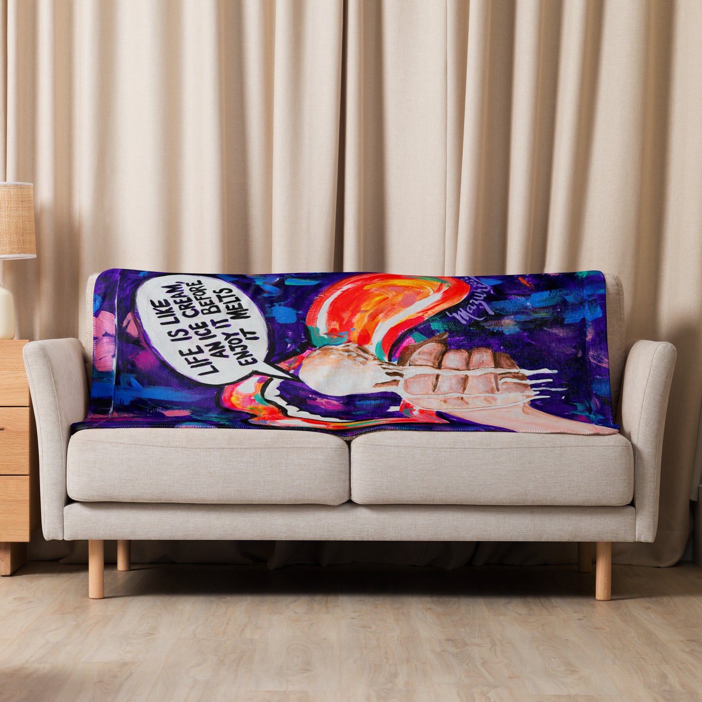 Ice Cream M&T Sherpa Blanket
