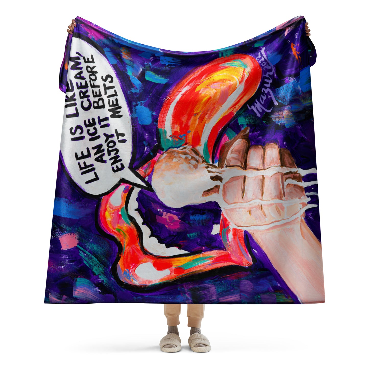 Ice Cream M&T Sherpa Blanket
