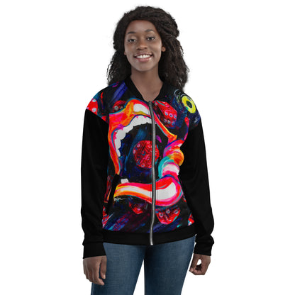 Cosmic Tumbling Dice Unisex Bomber Jacket