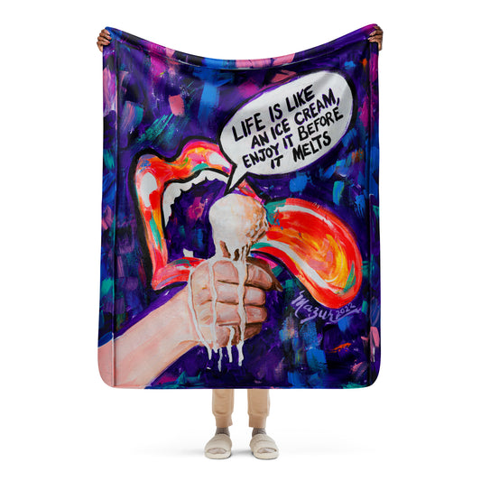 Ice Cream M&T Sherpa Blanket