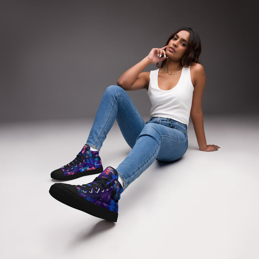 Ice Cream M&T Women’s high top canvas shoes